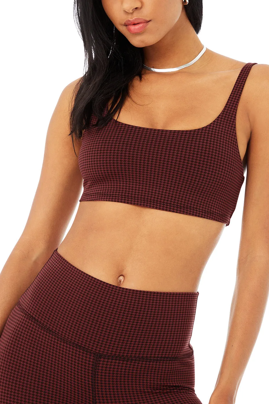 Micro Houndstooth Bra & High-Waist Legging Set
